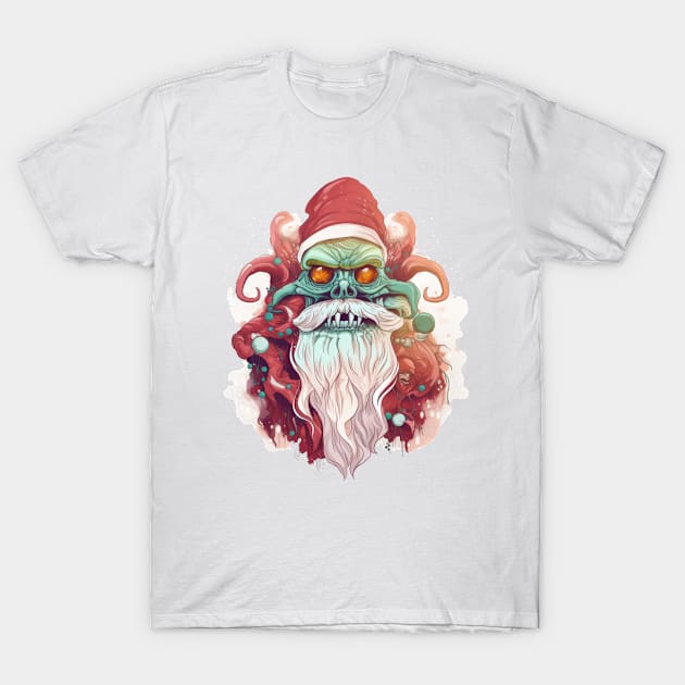 santa monster T-Shirt by Black Dream Cat